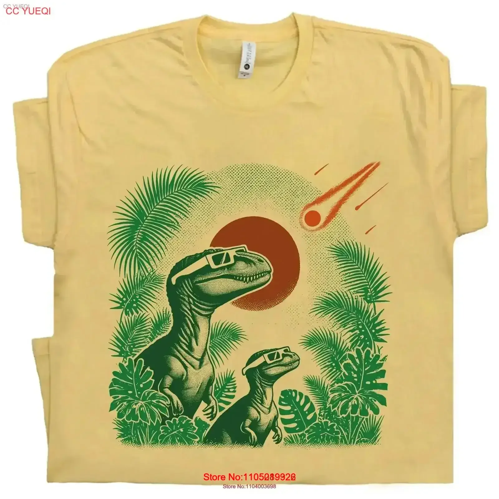 

Funny Dinosaur Watching Meteor T Shirt Nature Inspired s for Paleontologists Enthusiasts and Fans of Prehistoric Humor Y2K Meme