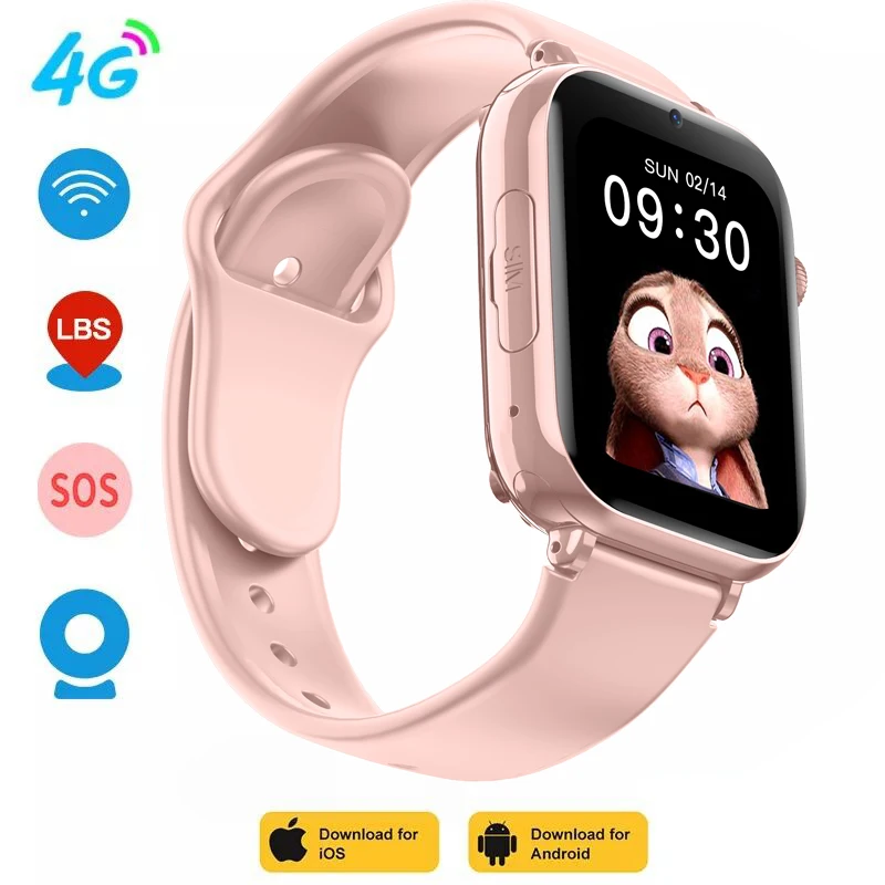 

4G Smart Watch Kids LBS Location SOS Phone Call SIM Card Camera Photo Alarm Clock Children Electronic Watch Gift For Boy Girls
