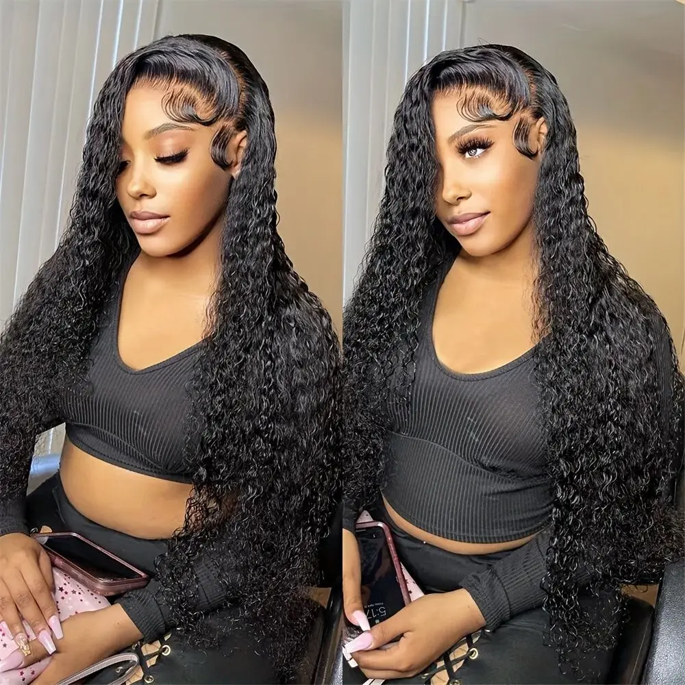 

Deep Wave Lace Front Wig Human Hair 13x6 Lace Frontal Human Hair Wigs On Sale Brazilian Long Human Hair Wigs 100% 1B For Women