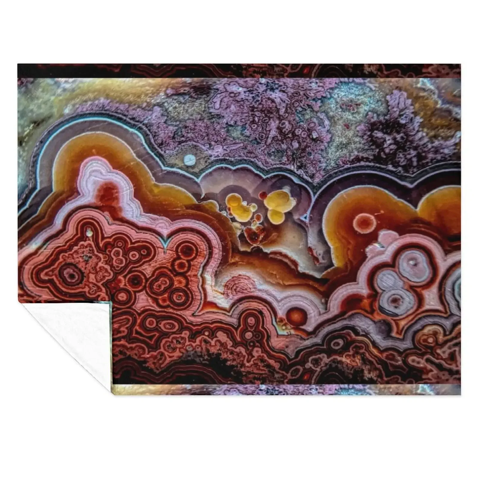 

Crazy lace agate Throw Blanket wednesday Quilt Decoratives Custom Blankets