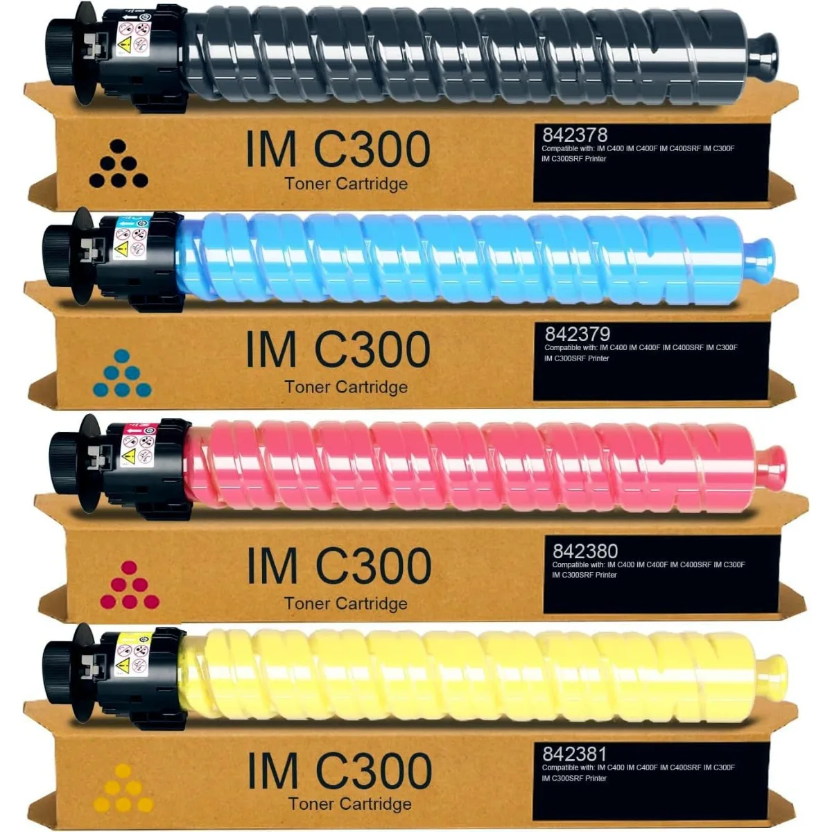 

IMC300 IMC400 Toner Cartridge 842378 842379 842380 842381 Replacement for Ricoh IMC300F IMC400F IMC400SF Printer