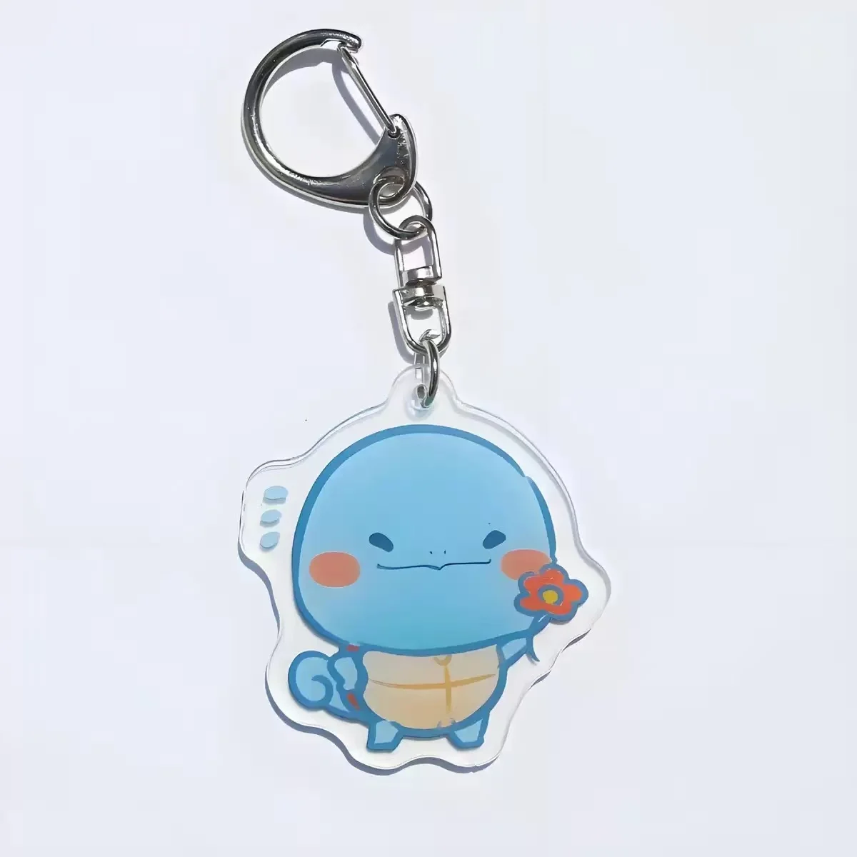 Pokemon Anime Portachiavi Acrilico Eevee Bulbasaur Squirtle Snorlax Ciondolo Divertente Carino Creativo Portachiavi Auto Amici Fan Regali Fai Da Te