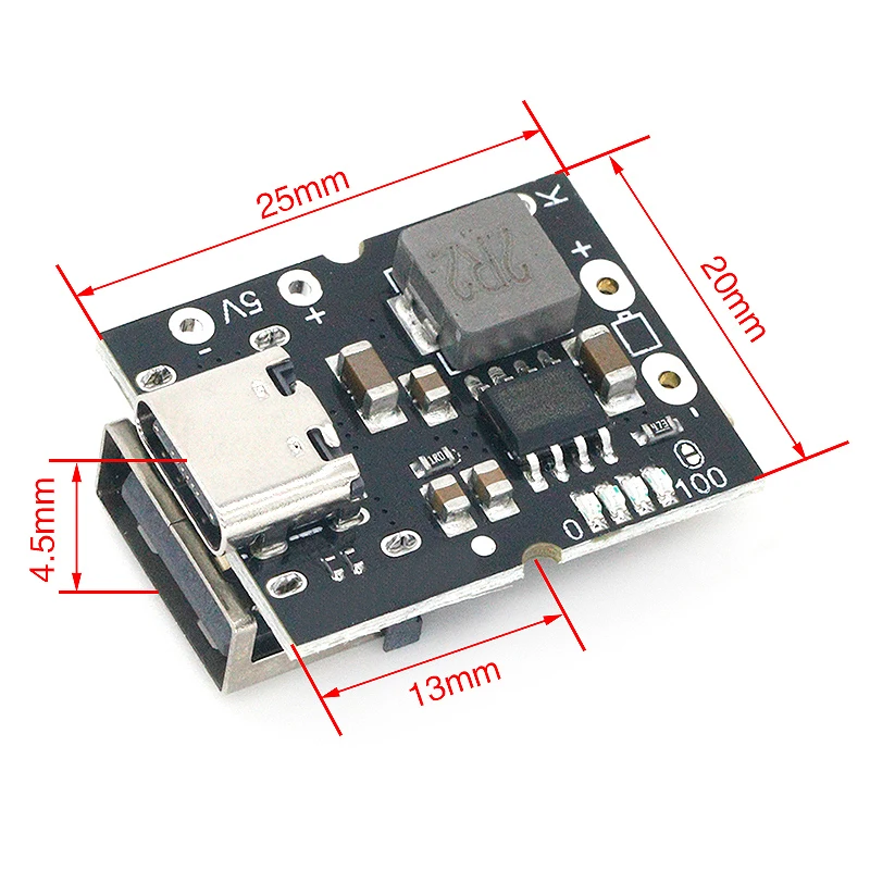 Type-C /Micro USB 5V 1A 2A 3.1A Boost Converter Step-Up Power Module Mobile Power Bank Accessories With Protection LED Indicator