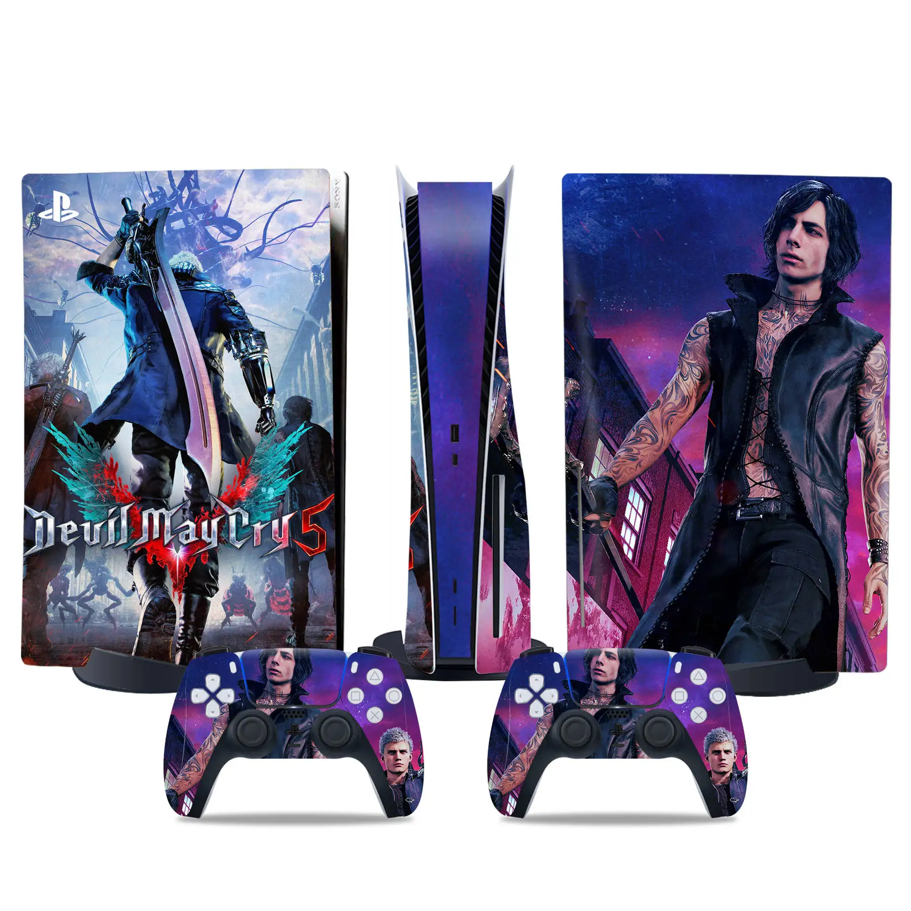 Наклейка Devil maycry5 для PS5 Disc Edition, наклейка Play Station Skins, наклейки для консоли и контроллера, кожа ps5 disc skins