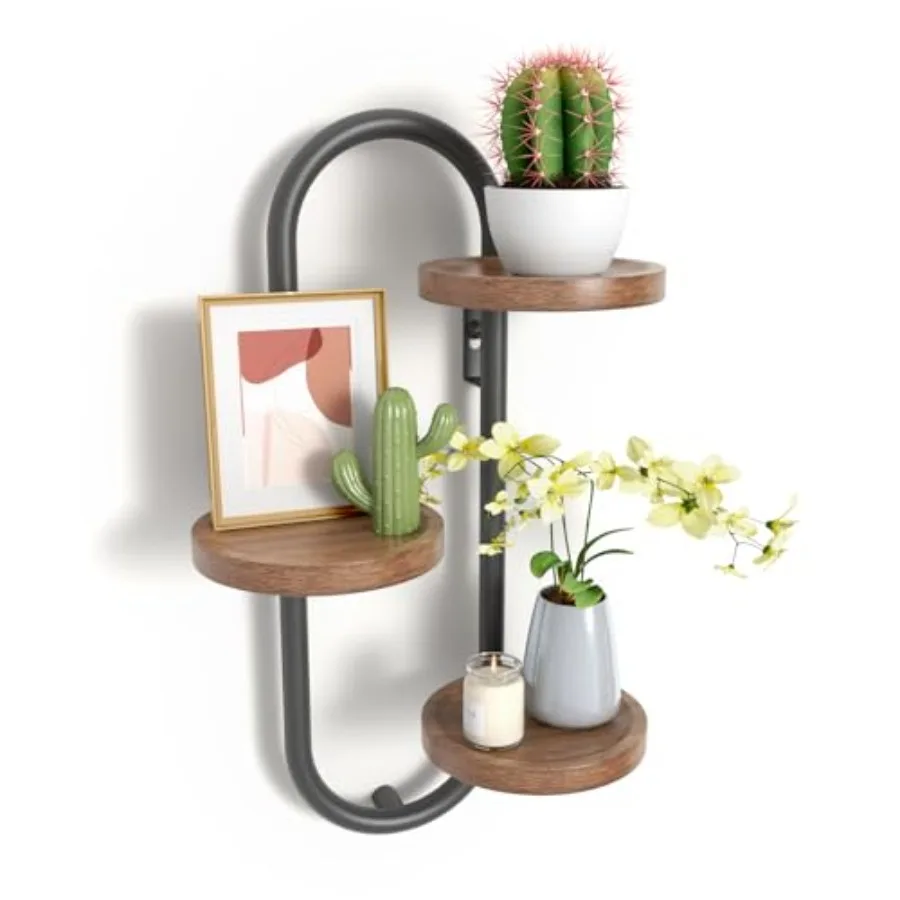 

Настенные подставки для растений для комнатных растений, оконные полки для растений, настенные держатели для растений, вешалка для внутреннего декора, 3-х уровневая подвеска