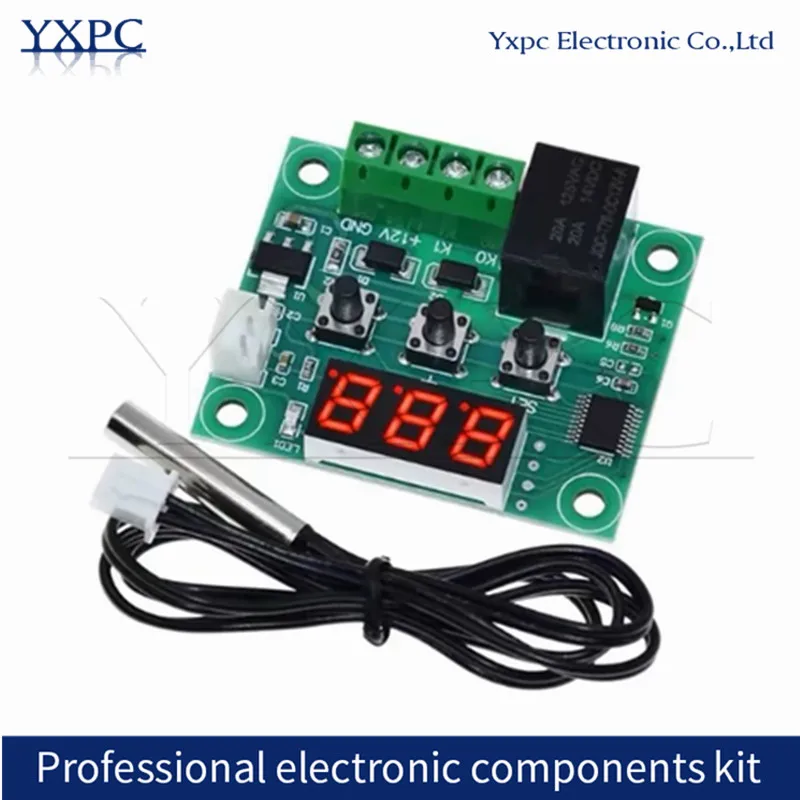 W1209 DC 12V LED Digital Temperature Controllear Thermostat Temperature Control Thermostat Switch Waterproof with NTC Sensor