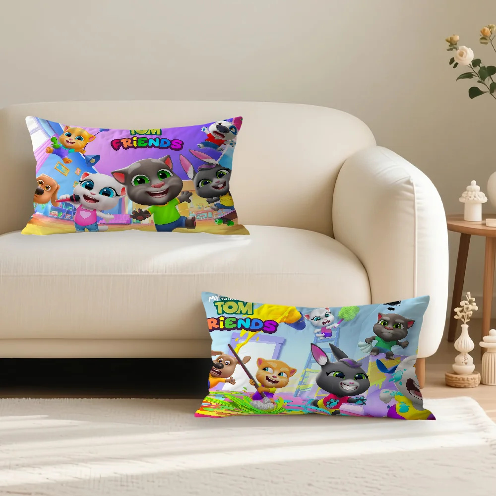 Game T-Talking T-Tom And F-Friends Pillow Case Suitable For Decorating Homes Bedrooms Children Room Sofas And Other Places