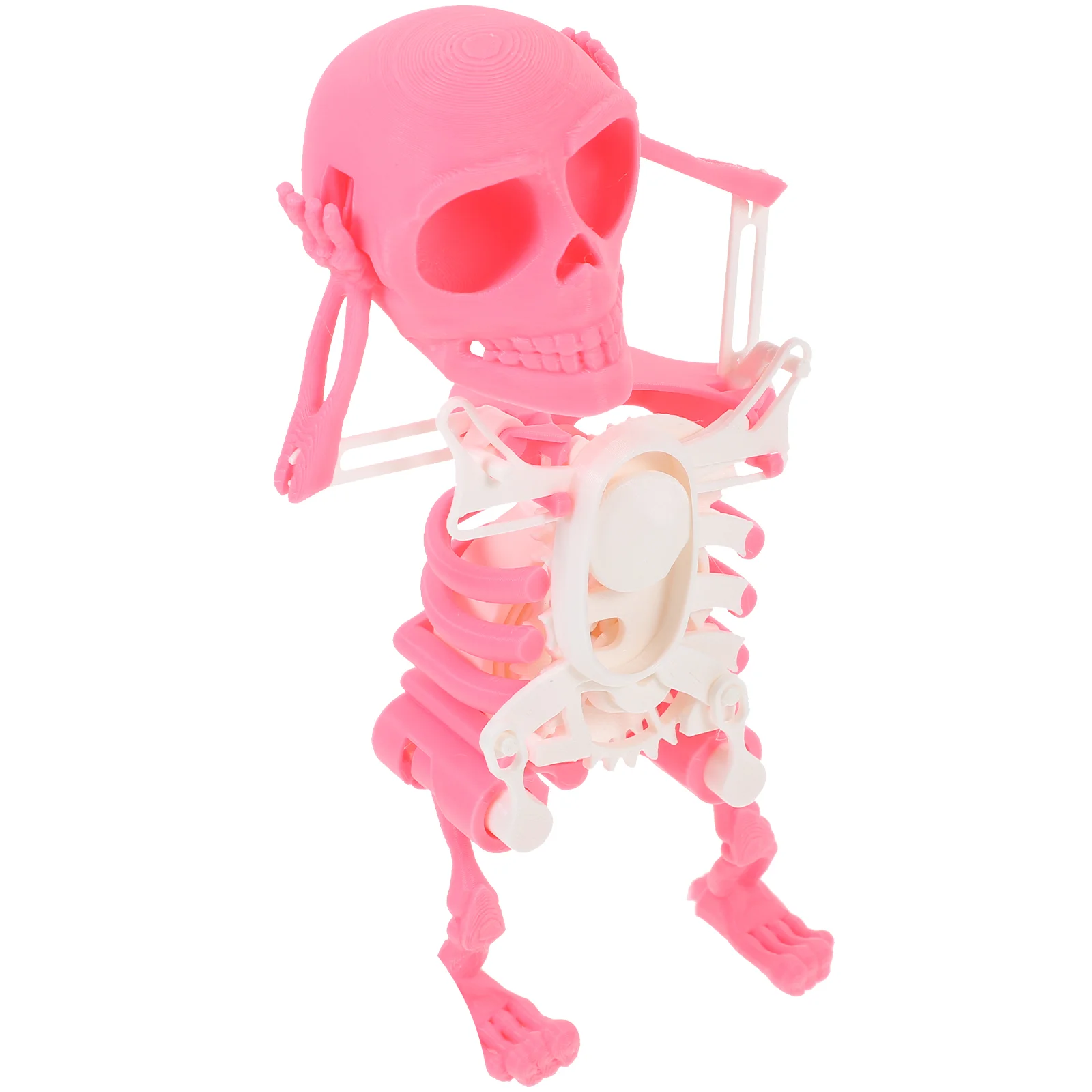 Dinosaur Dancing Skull Toy Human Shape Puppet Pink Plastic Hand Sensory Office Outdoor Toys for Kids