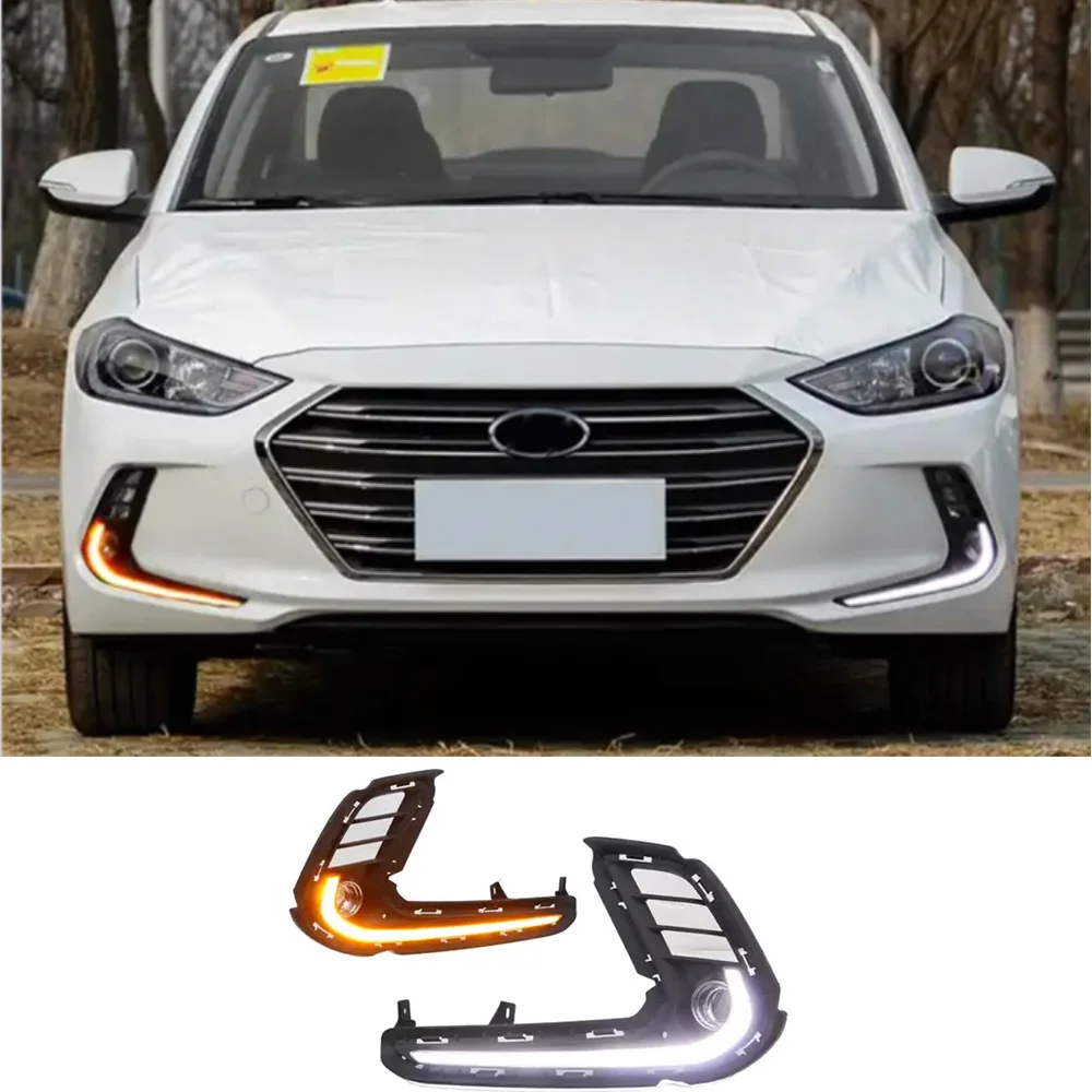 

Led Drl Daytime Running Light For Hyundai Elantra 2016 2017 2018 Fog Lamp 12V Daylight