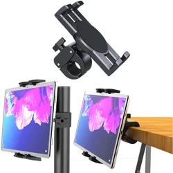 Handlebar แท็บเล็ต Clamp Mount สำหรับ4.7ถึง13นิ้วรถจักรยานยนต์สกู๊ตเตอร์จักรยานผู้ถือโทรศัพท์คลิปสำหรับ iPad 12.9 S8 S7 fe Plus