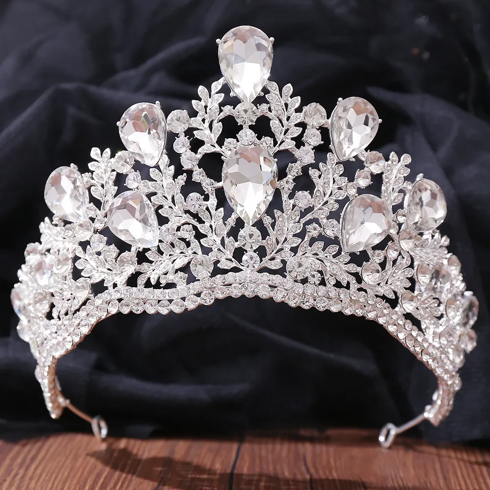 

Diverse Silver Gold Color Crystal Crowns Bride tiara Fashion Queen For Wedding Crown Headpiece Wedding Hair Jewelry Accessories