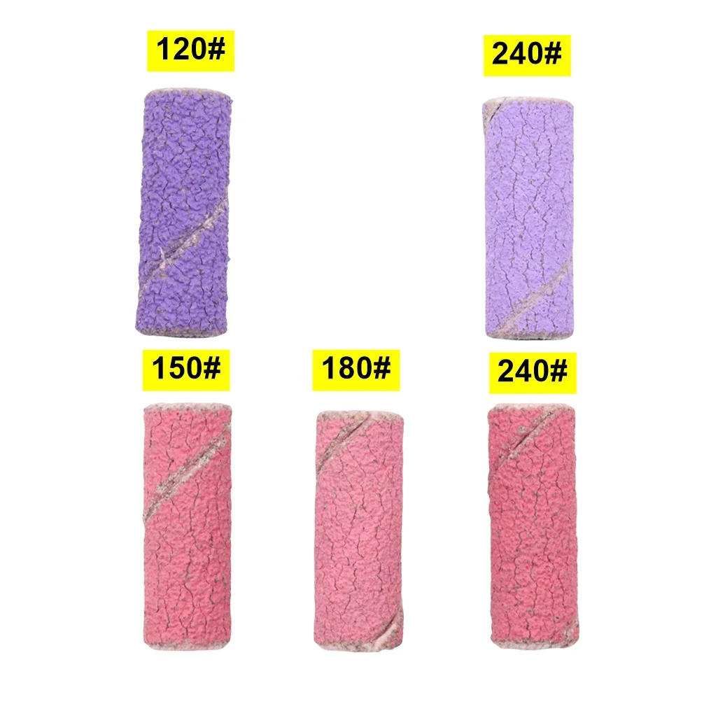 30Pcs 3.1MM Mini fasce abrasive per unghie con albero 3/32 "punte per trapano per unghie fasce per sabbia pelle morta calli Gel rimuovi Set di strumenti per unghie