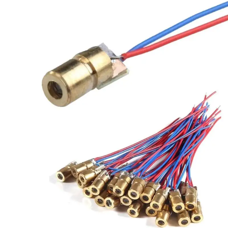Adjustable Red Laser Diode Module 650nm 5mW 3V 5V Copper Head Laser Sight Pointer Mini Electronic DIY Parts 10pcs