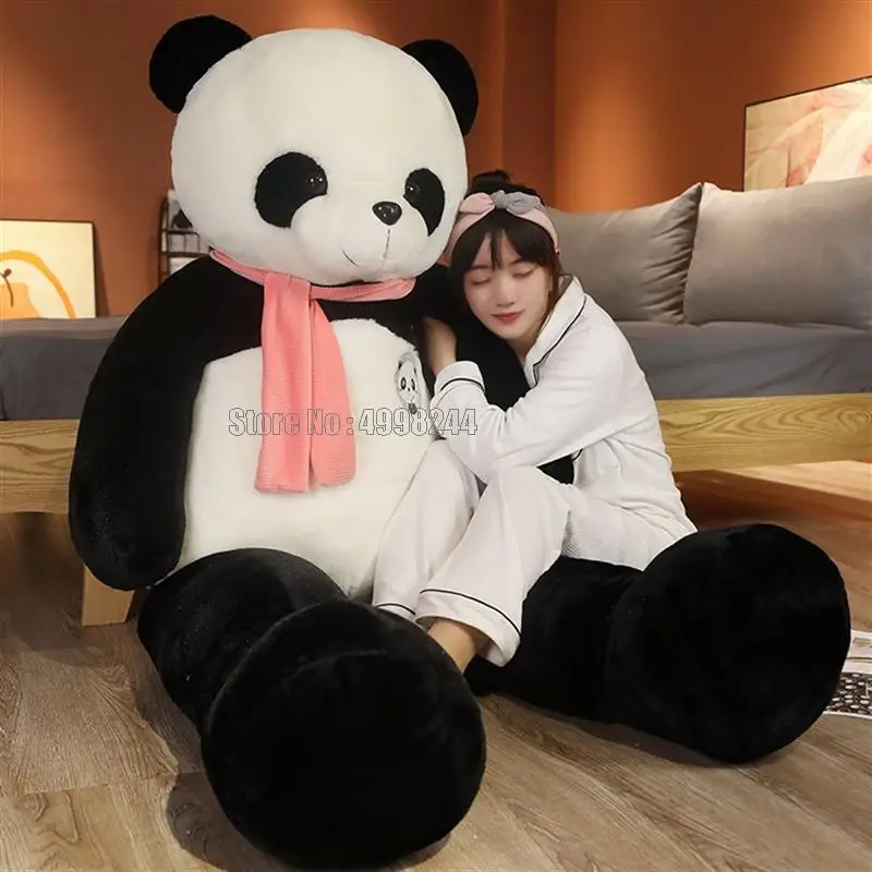 Cute Baby Big Giant Scarf Panda Bear Plush Stuffed Animal Doll Animals Cartoon Kawaii Dolls Girls Lover Gift Toy