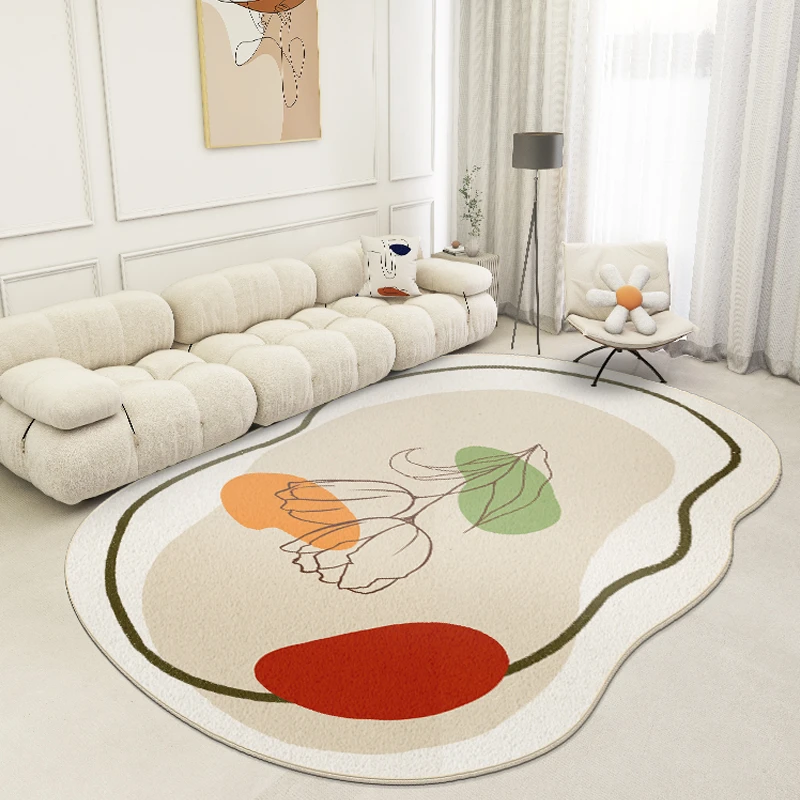 Irregular Imitation Cashmere Carpets Light Luxury Living Room Rugs Ins Style Bedroom Decor Carpet Cloakroom Lounge Rug Washable