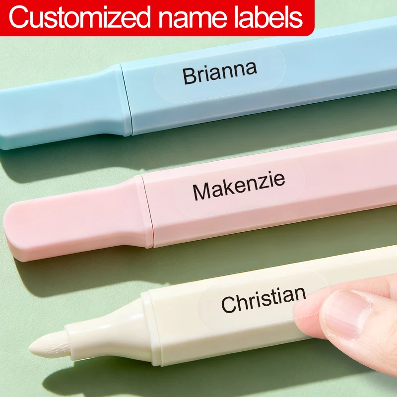 

‌ Наклейки с индивидуальным именем для школы - водонепроницаемые персонализированные этикетки для детских ланч-боксов, спортивных бутылок, многоязычная маркировка ‌