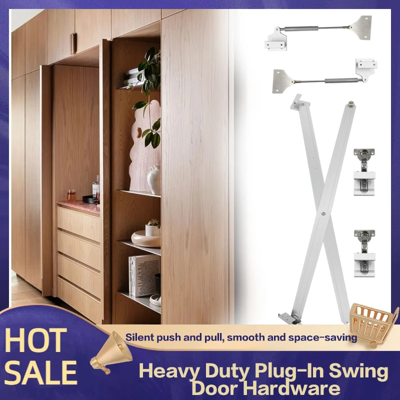 

Hidden Wardrobe Cabinet Folding Flat Door Hardware Set Butterfly Door Track Inverted Pocket Door Sliding Guide