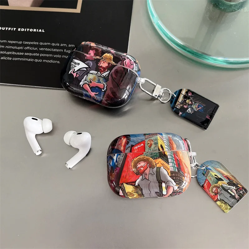 Fashion Van Gogh Retro Cover per Airpods Pro 2 custodia protettiva creativa per Airpods custodia 2 Gen per AirPods 3 scatola di ricarica