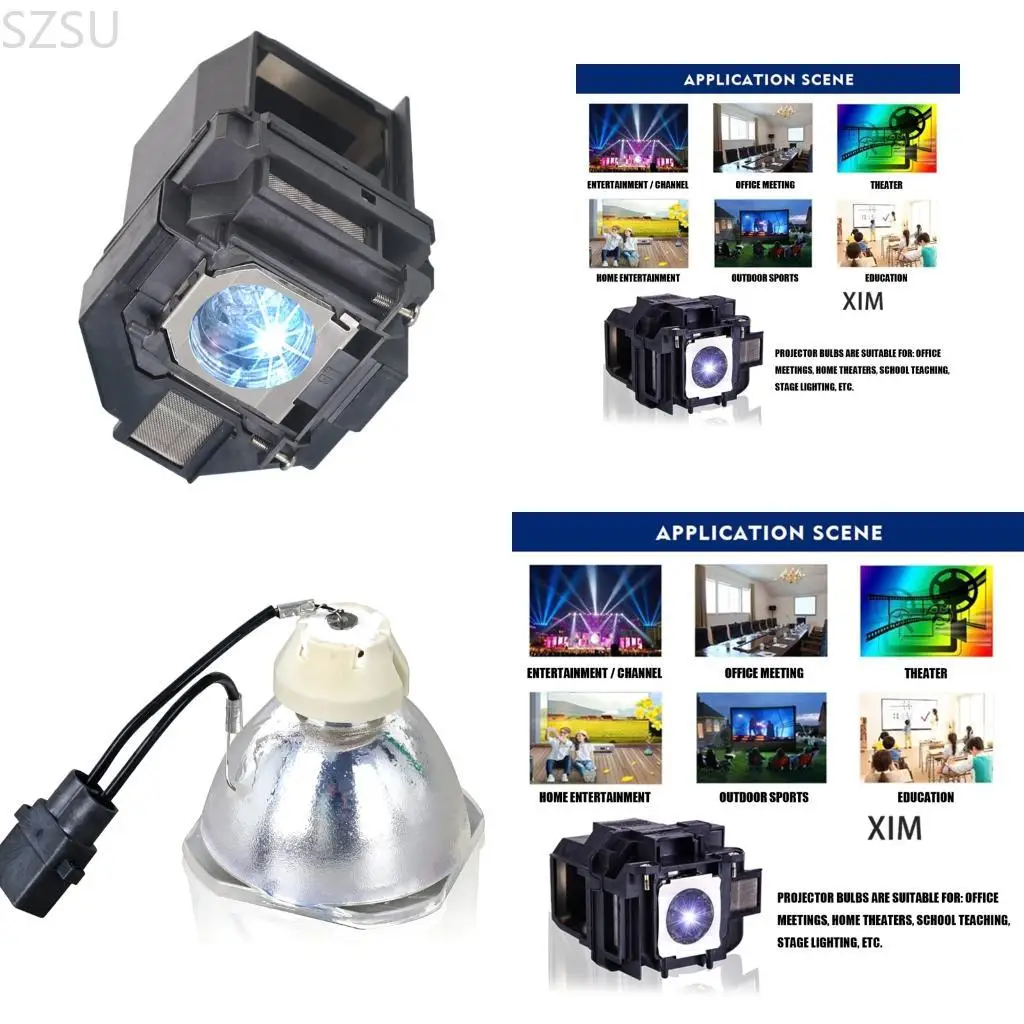 

SZSU Bright Projection Bulb 420g Weight 14x11x11cm 11x9x9cm For ELPLP96 Home Theater