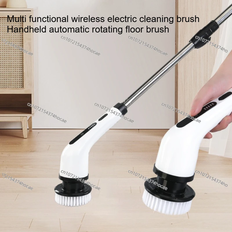 

Электрическая ручная беспроводная щетка для чистки пола, многофункциональный вращающийся скруббер для кухни и ванных комнат