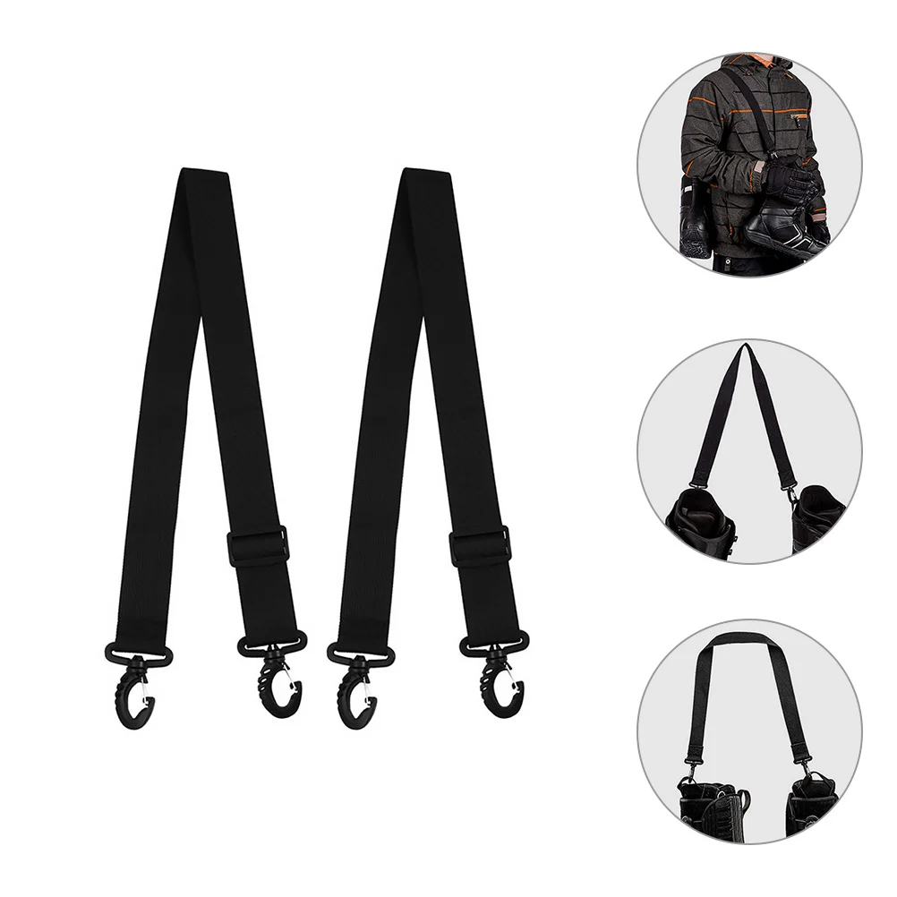 2 Pcs Ski Boot Straps Carrier Skis Adjustable Skate Leash Roller Nylon Webbing Skates Carrying Boots Travel