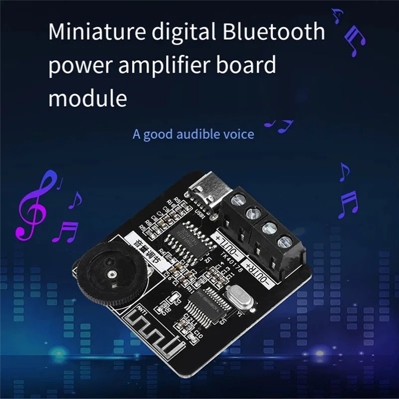 XH-A164 Digital Power Amplifier Board Micro Digital PAM8403 Amplifier Module DC5V Power Supply 5W+5W Power