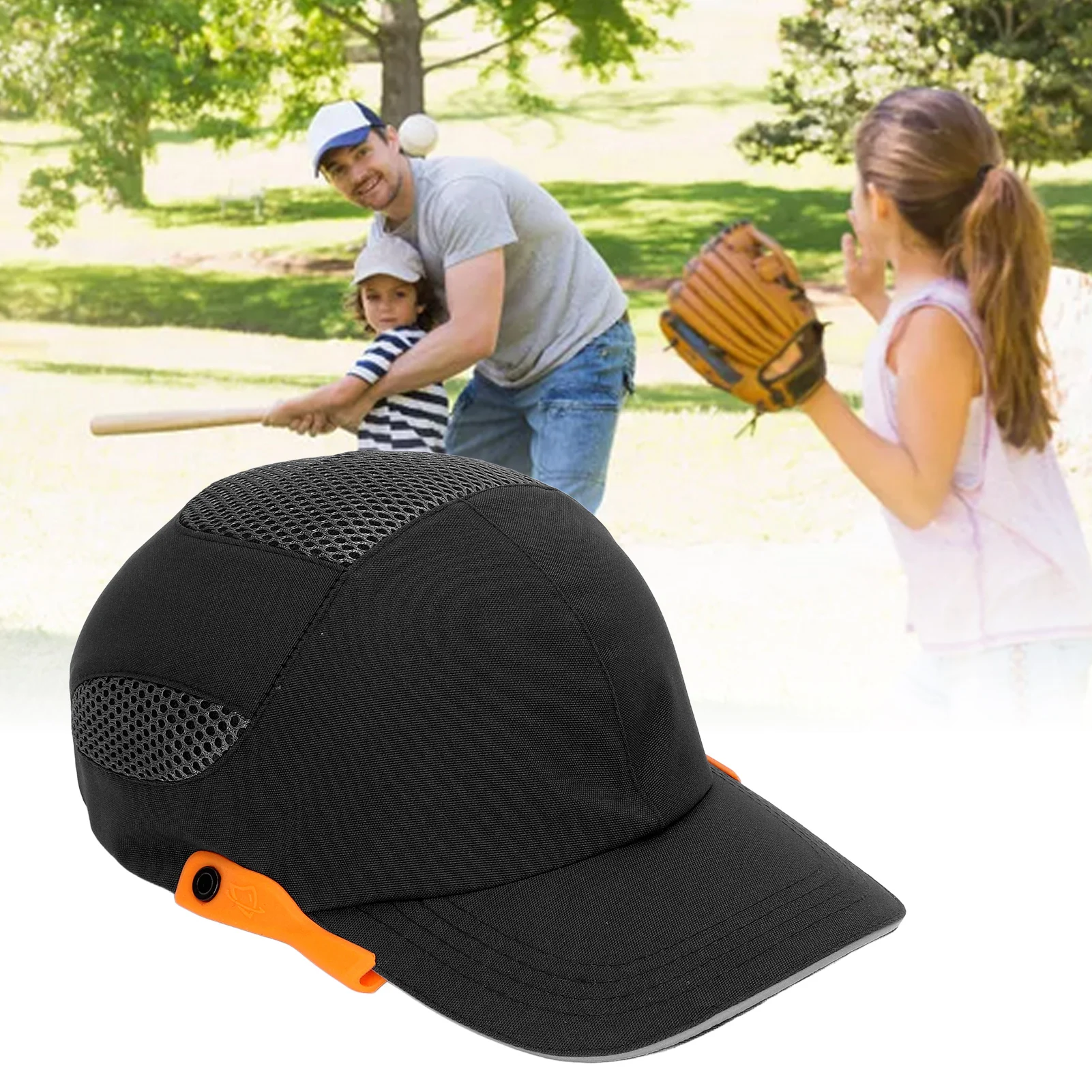 ZK30 Bump Hat Baseball Hardhat Peaked Breathable Protective Adjustable for Sports Working  construction site