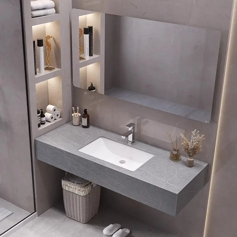 Modern Display Bathroom Cabinet Organizer Storage Mirror Corner Makeup Cupboard Decorations Skincare Gabinete Home Furniture