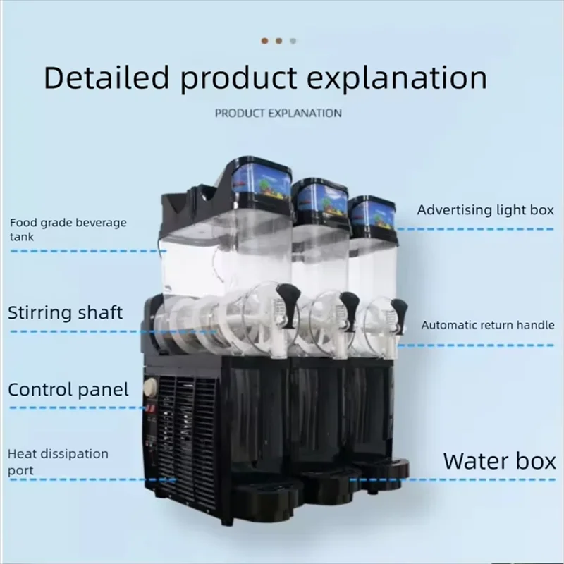 Industrial Commercial Stainless Steel Fully Automatic Slush Machine Single To Four Cylinder Beverage Equipment For Fast Food