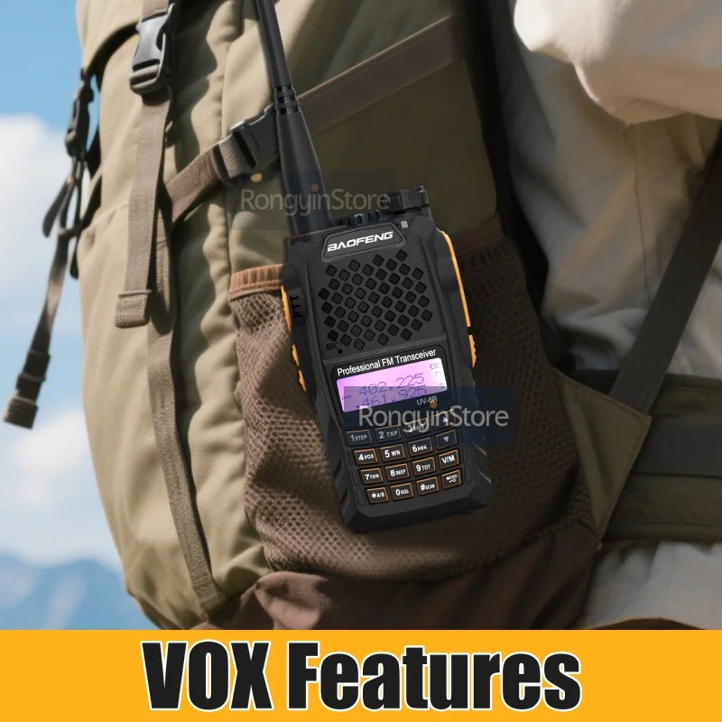 Baofeng UV-6R uv6r banda dupla vhf uhf 136-174mhz & 400-520mhz rádio em dois sentidos uv 6r rádios presunto em dois sentidos fm walkie talkie para caça