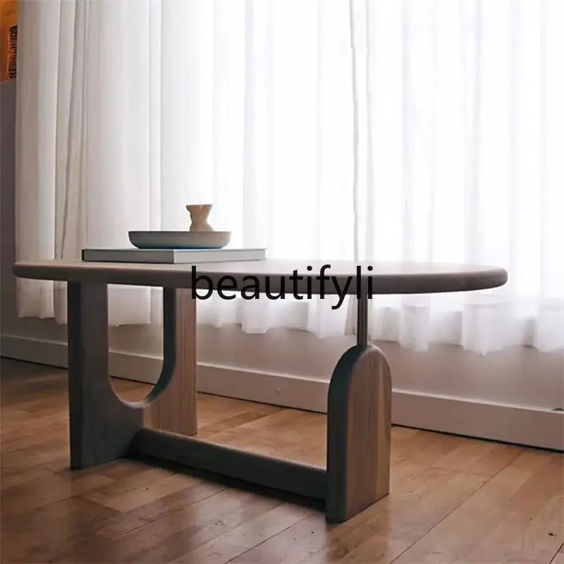 

Medieval style workbench Italian minimalist designer Modern minimalist desk Solid wood Western dining table