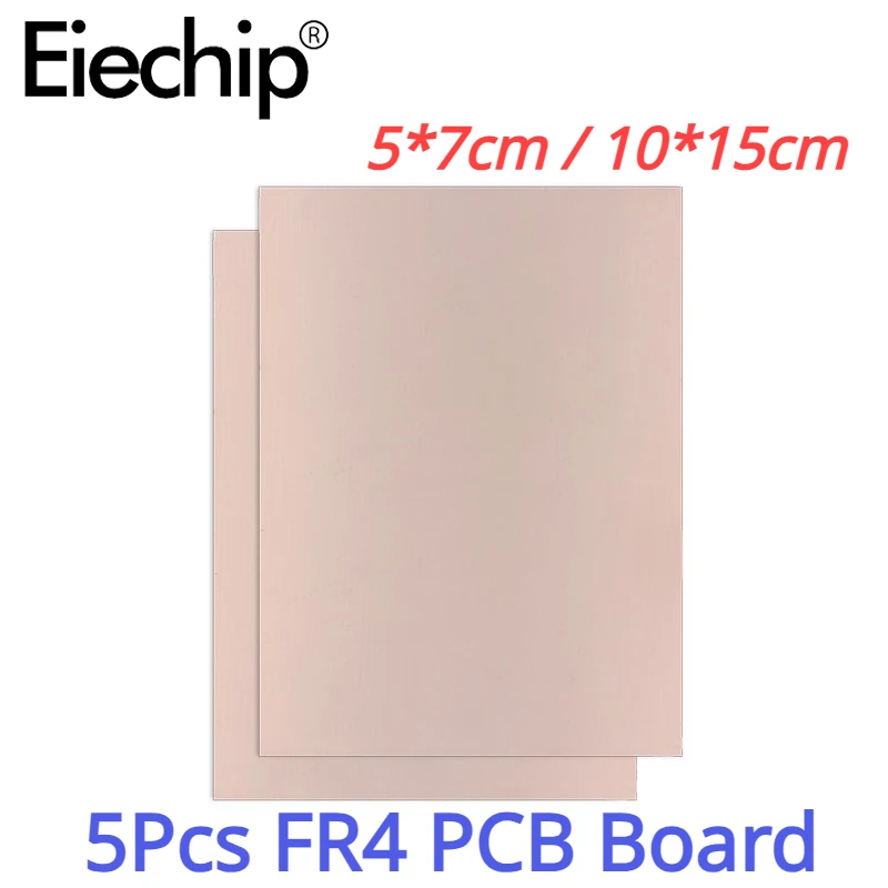 5PCS FR4 PCB Board 5x7cm 10x15cm Single Side Copper Clad Plate Diy Pcb Circuit Boar Breadboard New