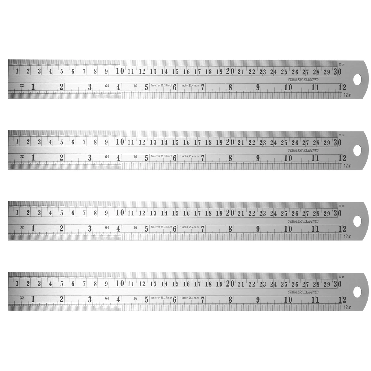 

4Pcs StainlessSteelRuler SchoolSupplies DraftingTools DrawingRuler DoubleScale SmallSize UsefulTools Architects Engineers