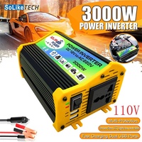 Car Inverter Voltage Transformer Modified Sine Wave Power Inverter DC12V To AC 3000W Converter Dual USB