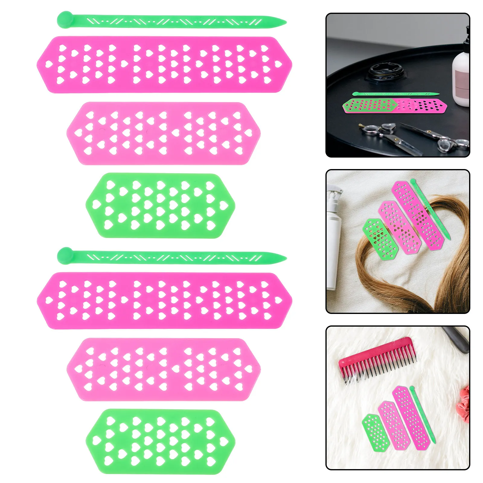 

50 шт. термостойких изоляционных пластин для завивки волос без следов, разных размеров (14, 12.5, 10, 7.5 см) для салонов и домашнего использования