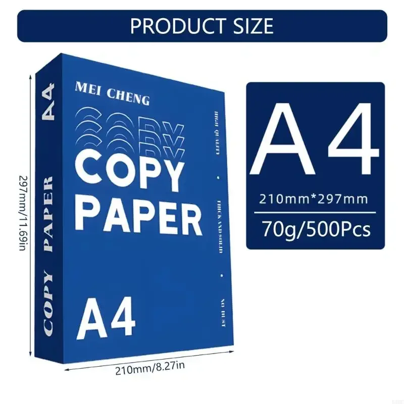 Office Copier Paper 500 Sheets Per Pack Standard Size 297x210mm White Copy Printer Paper for Home School Office Use 896C