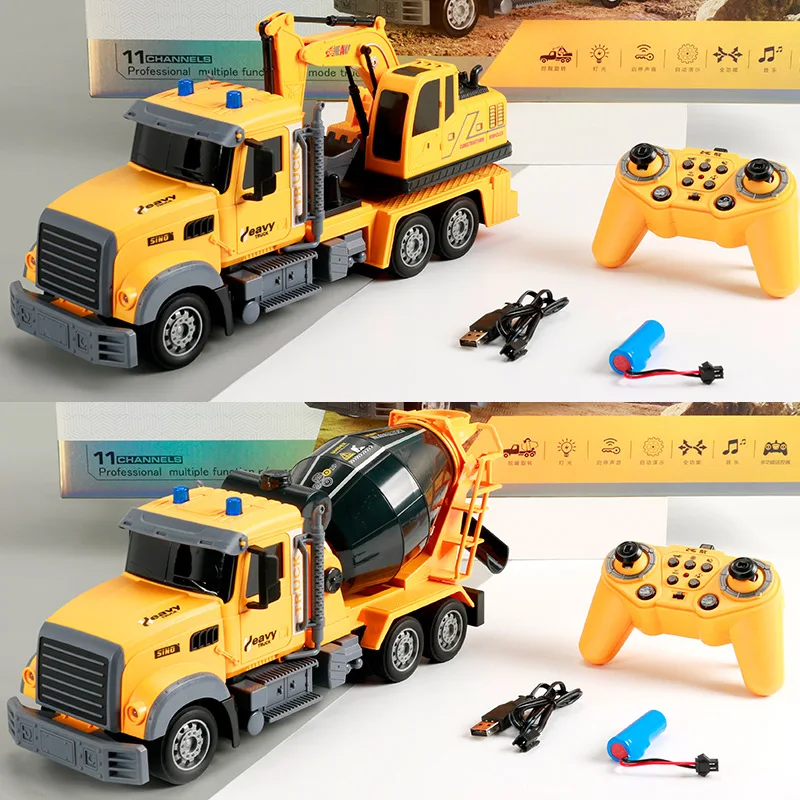 Cool Stuff Toy Car Funny Gift-New 1:12 Alloy 11-channel Rc Truck,Remote Control Car Model,Kawaii Excavator Rc Cars,Toys for Boys