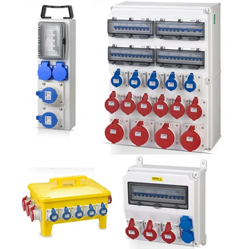 Distribution Box Distribution Industrial Socket Outdoor Waterproof 380V Wall Mounted Mobile Power Supply UK US EU FR IT IP44/IP6