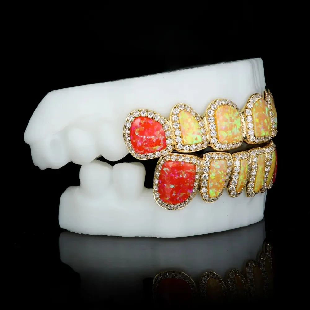 Opal Moissanite Braces European And American Cross-border Hot-selling Grill GRILLZ