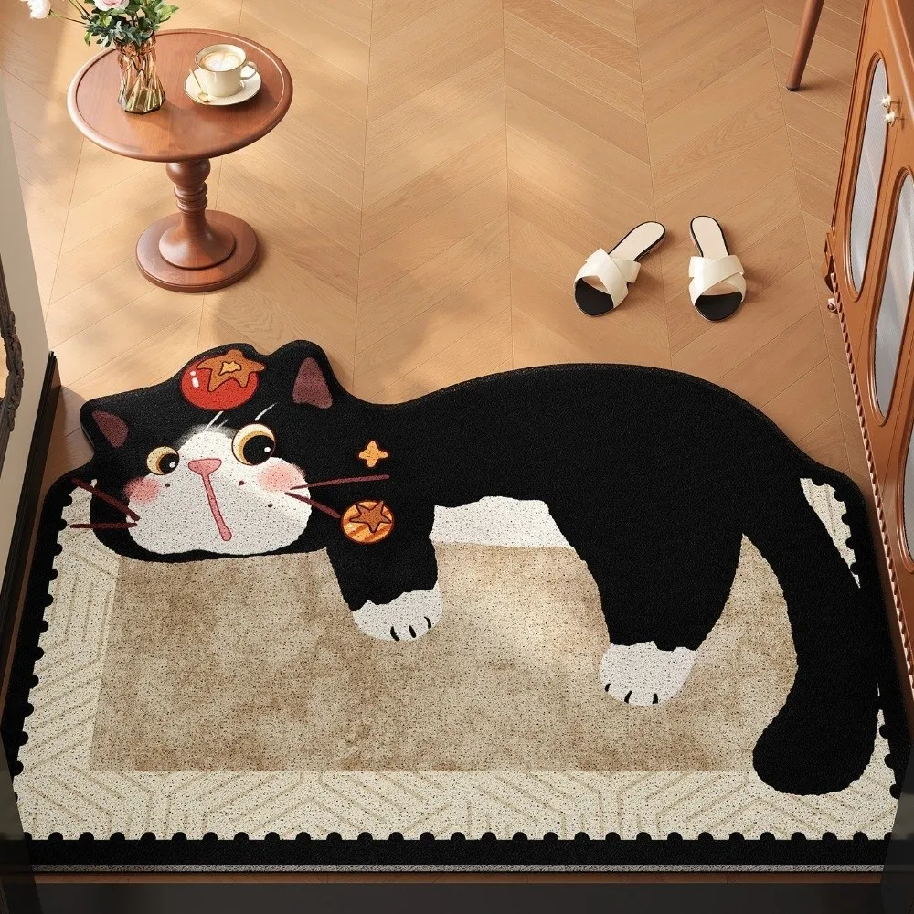 High Quality Wire Circle Door Mat Non-Slip Dust Removal Foot Mat Absorbs Dirt Dirt Scraping Entrance Rug Entrance Area