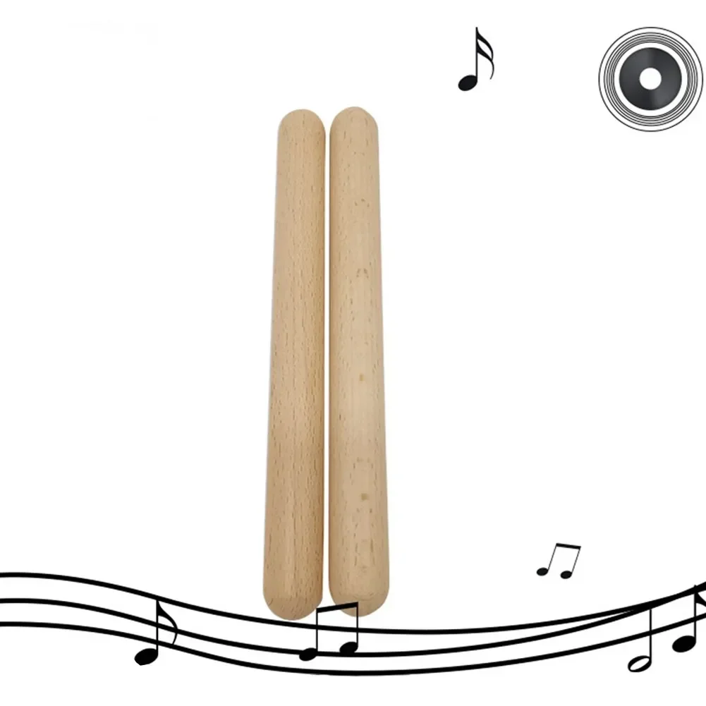 2x Classic Claves Percussion Instrument Classic Claves Rhythm Sticks Wooden Drum Sticks Children Musical Toy Rhythm Learning