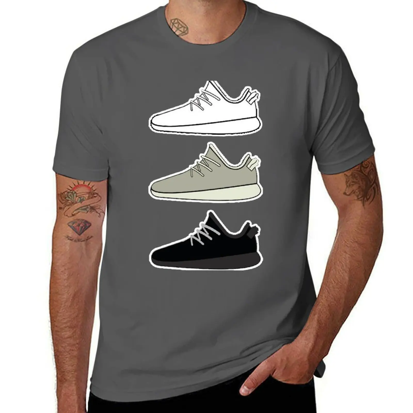 

YEEZY BOOST 350_ 3 UP T-Shirt Soft Anti-Shrink Cotton Tee
