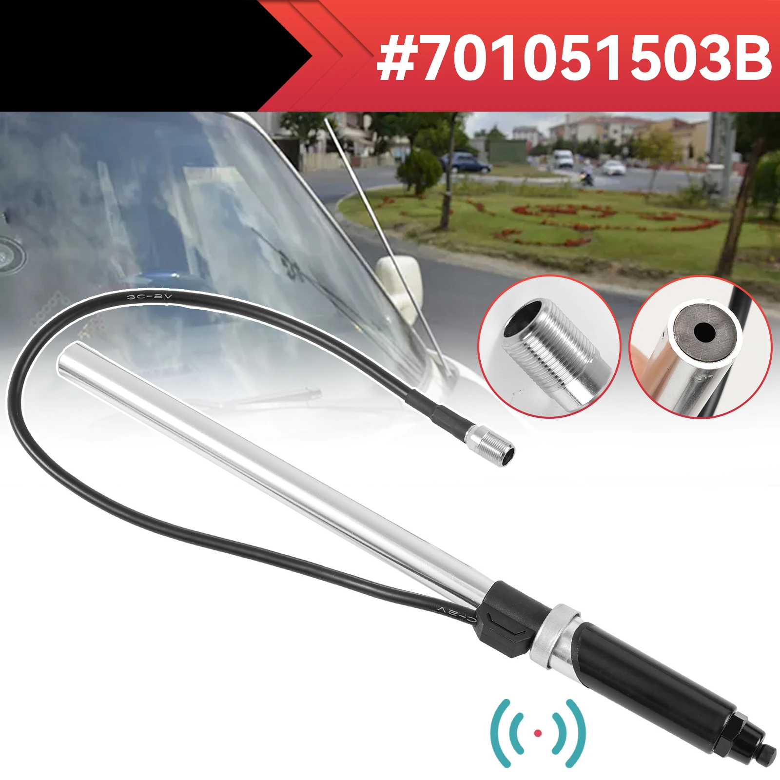 

Car Roof Mounted Radio Antenna Aerial Accessories Amplifier Compatible Fit for VW Volkswagen Transporter T4 1990-2003 701051503B