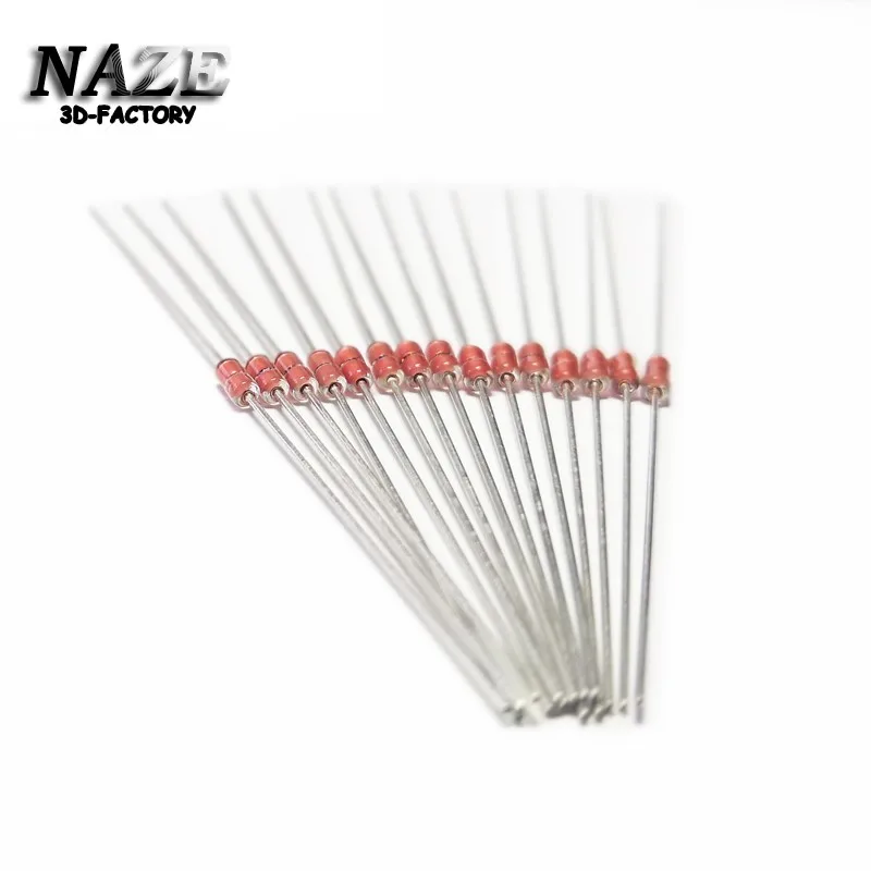 3D Printer Parts 10PCS Thermistor NTC 100K Ohms High Precision Temperature Sensitive Sensor for 3D Printer Repap MK3 End3 Cr10.