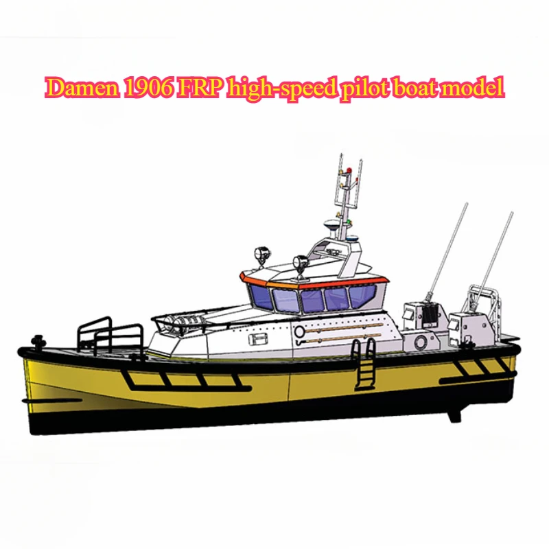 RC Boat Damen 1906 FRP High Speed Jet Boat Model Prints DIY Assembly Boat Model Toys