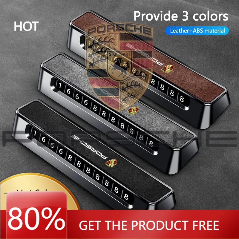 

Временная парковочная карта-табличка с номером телефона для Porsche Cayenne, Macan, Panamera, 918, 911, 911 C, регулируемая, 1 шт.