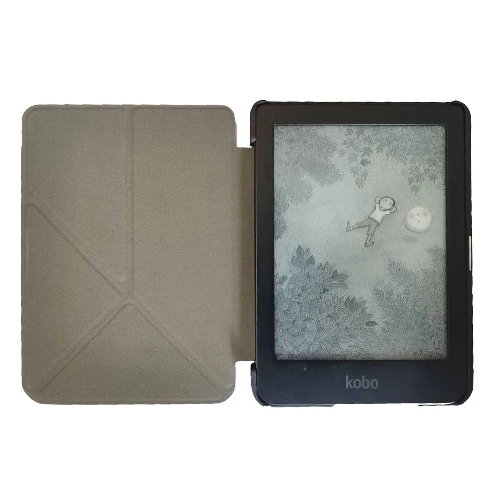 Smart Origami Stand Cover For Kobo Clara HD N249 6 Inch Ereader Auto Sleep Wake PU Leather Protective Case
