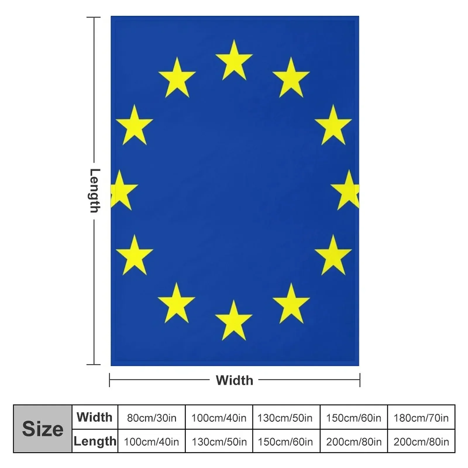 European Union Stars Flag Throw Blanket Winter beds Nap Retros bed plaid Blankets