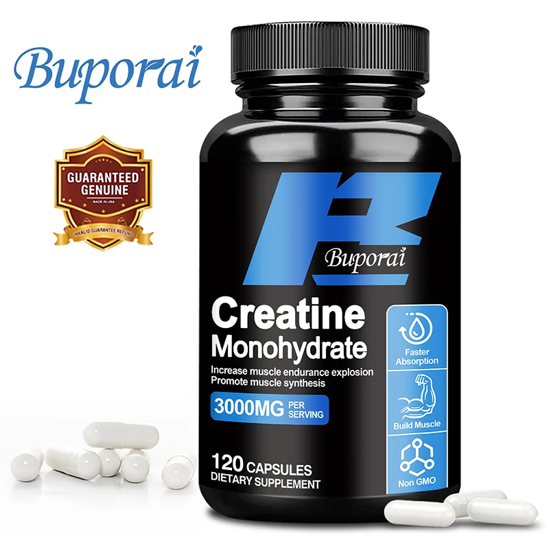 Creatine Monohydrate - Supports Muscle, Energy and Cognitive Function, Increases Lean Muscle Mass - Gluten Free