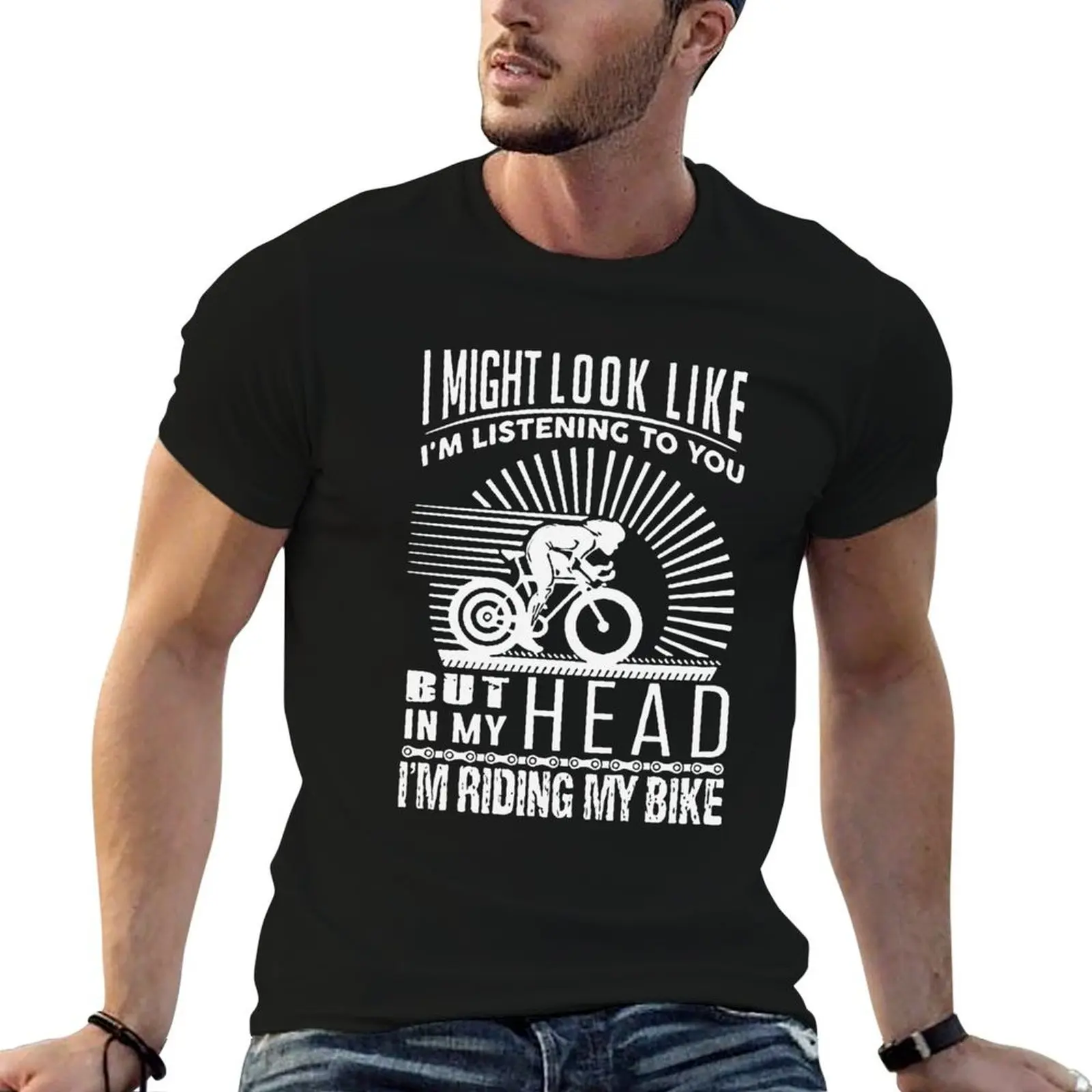 

I'm Riding My Bike T-Shirt man t shirts cotton t shirt man designer T-Shirt